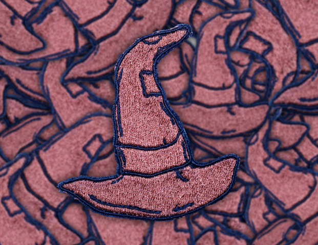 Embroidered Patch Iron on Sorcerer's Hat